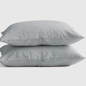 European Linen Sham Set - KING (color MIST)