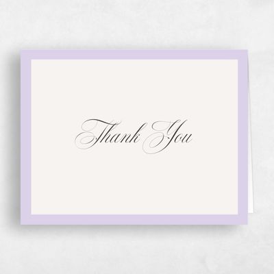 Lavender, Purple Wedding Thank You - Laroque Landscape