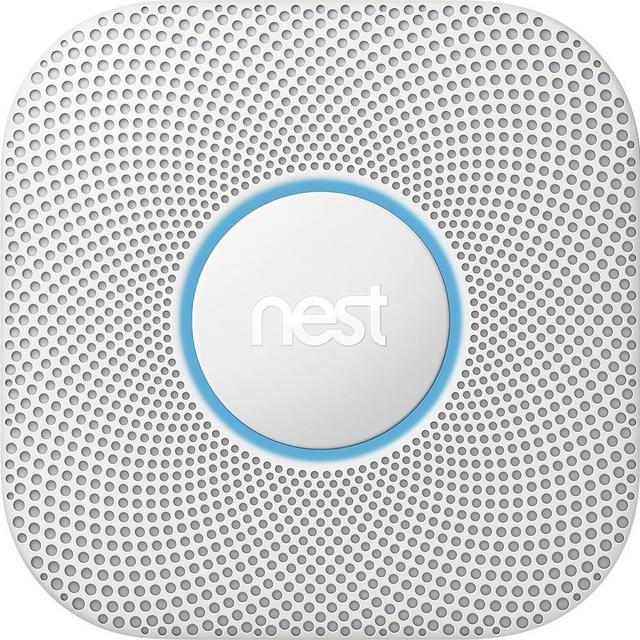 Google - Nest Protect 2nd Generation Smart Smoke/Carbon Monoxide Wired Alarm - White