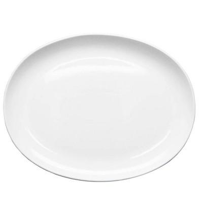 18" x 14" Porcelain Oval Serving Platter White - Threshold™