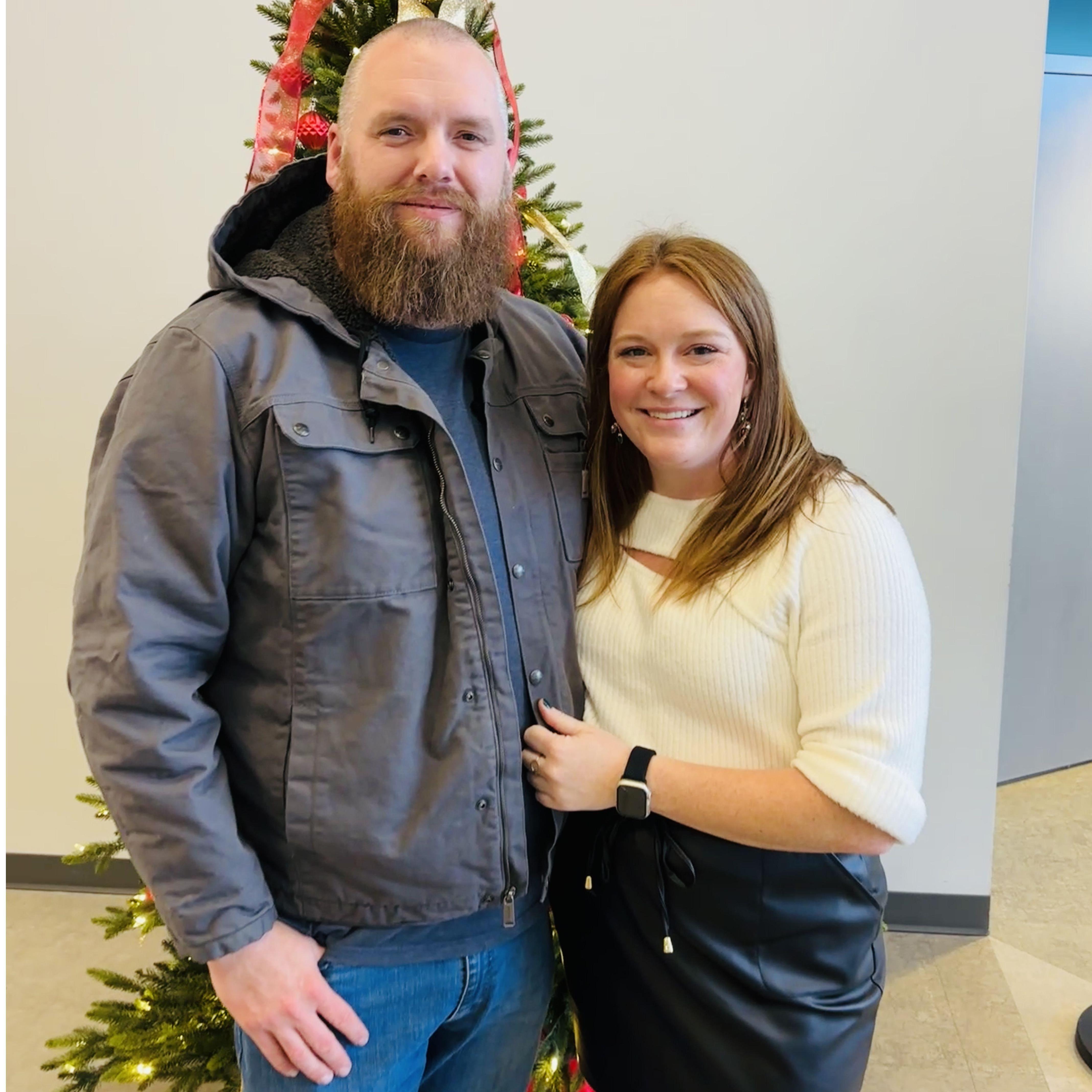 Christmas Eve - he came and volunteered at church and won over my coworkers.