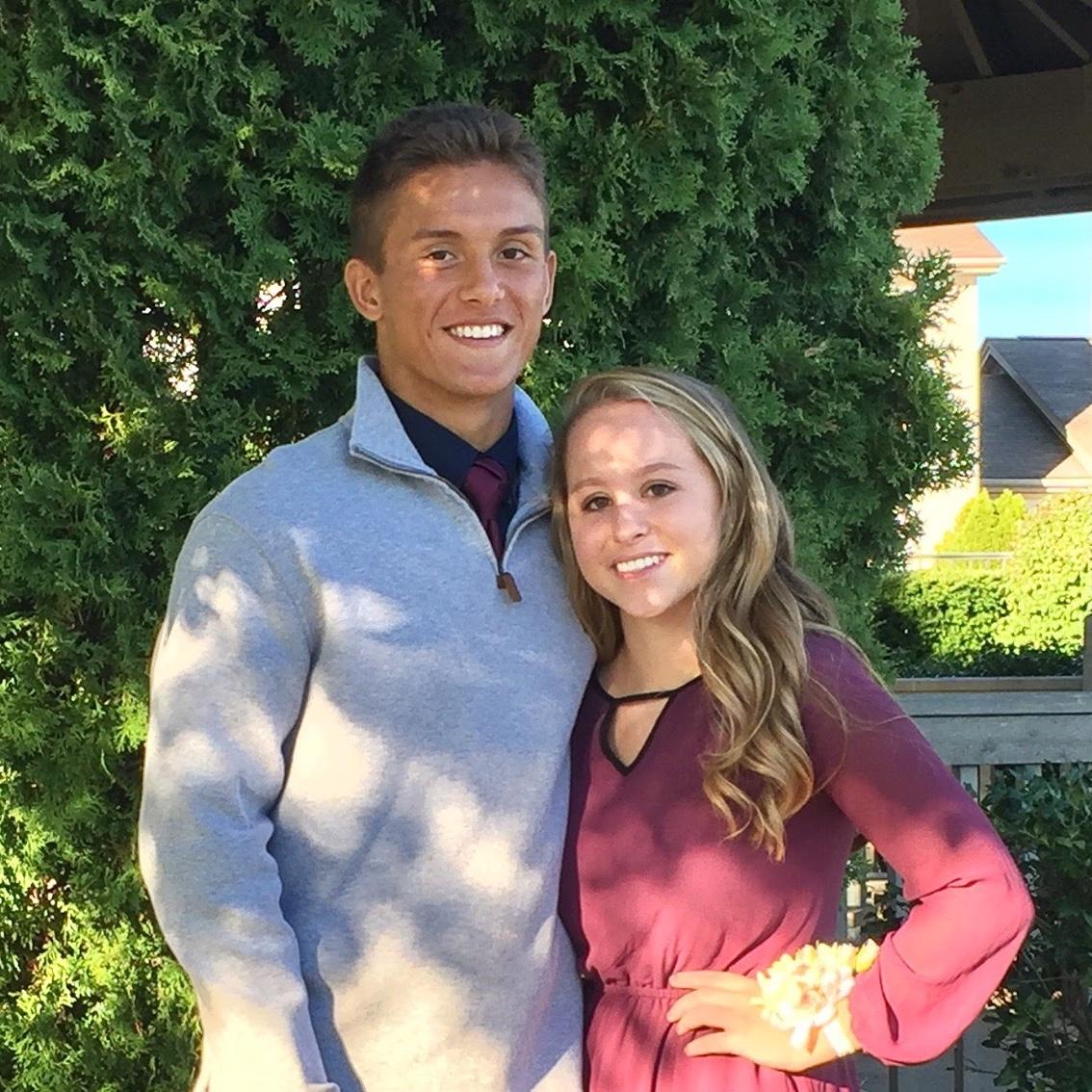 Our wedding month will mark 10 years of us dating! Here is us in 2016 going to homecoming!