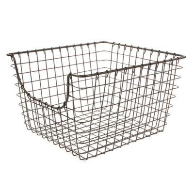 Spectrum™ Medium Metal Scoop Basket in Grey