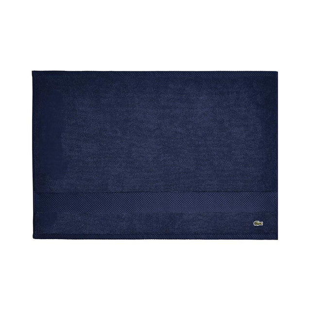 Lacoste Heritage 100% Supima Cotton Tub Mat, Navy, 21" x 31" – Highly Absorbent & Quick Drying, Premium Super Soft Bath Towel, Bathroom Essential, Gift for All Occasions, Machine Washable