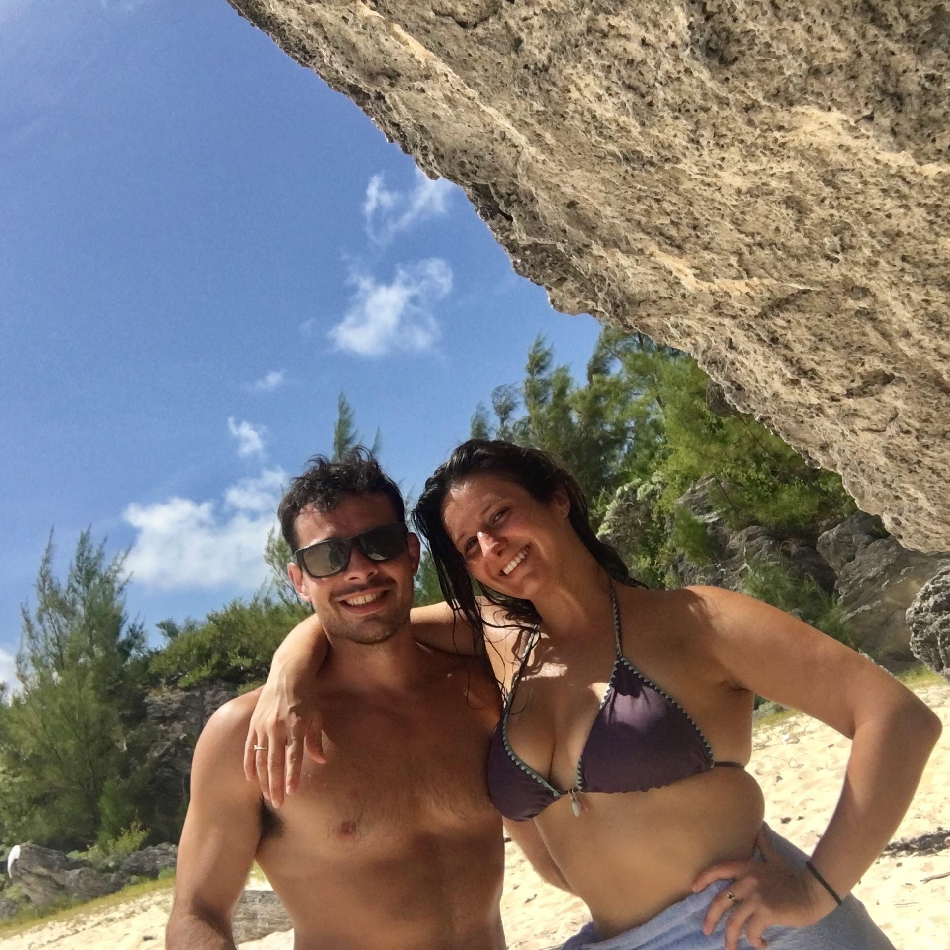 Pink sand beaches in Bermuda together <3