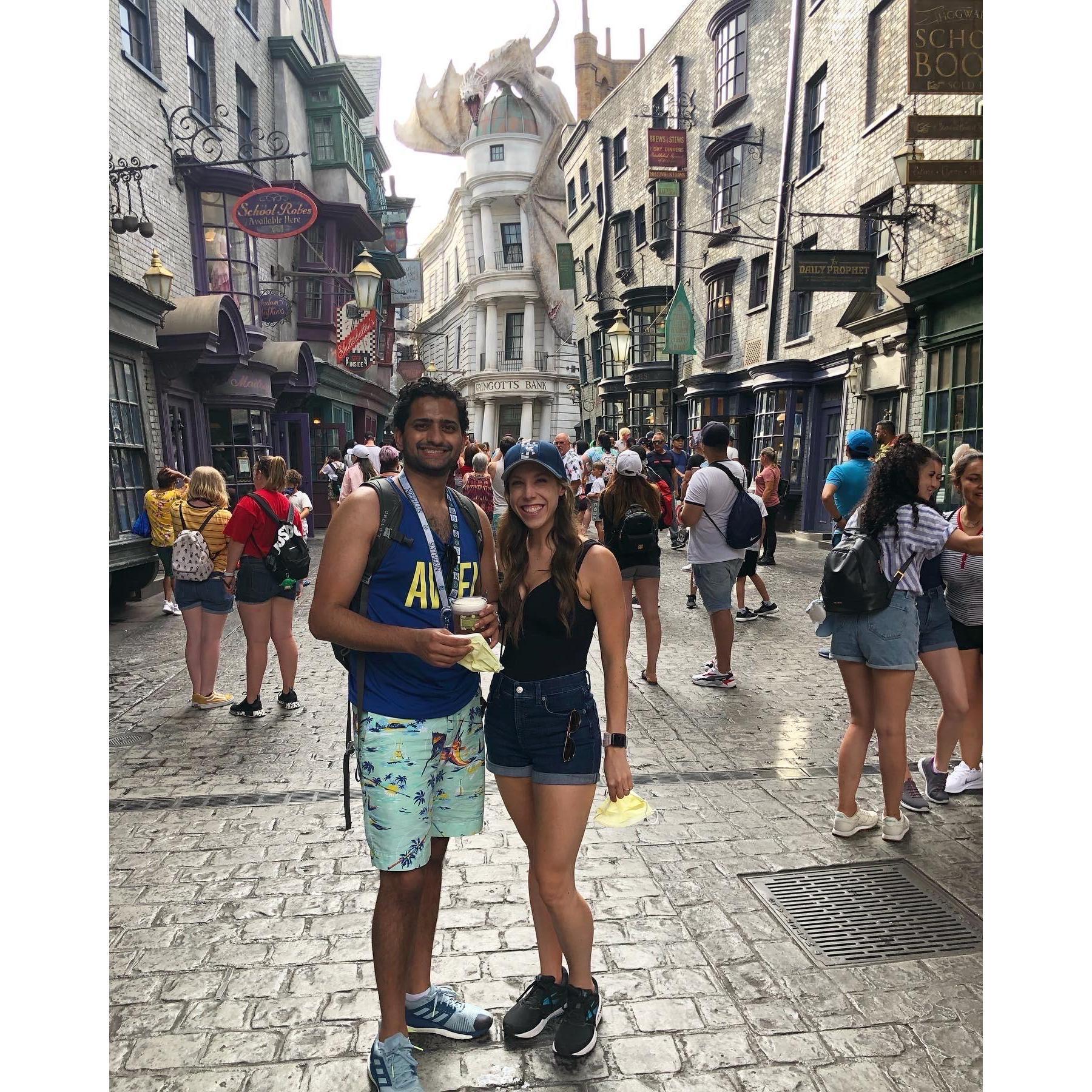 All smiles at Harry Potter World