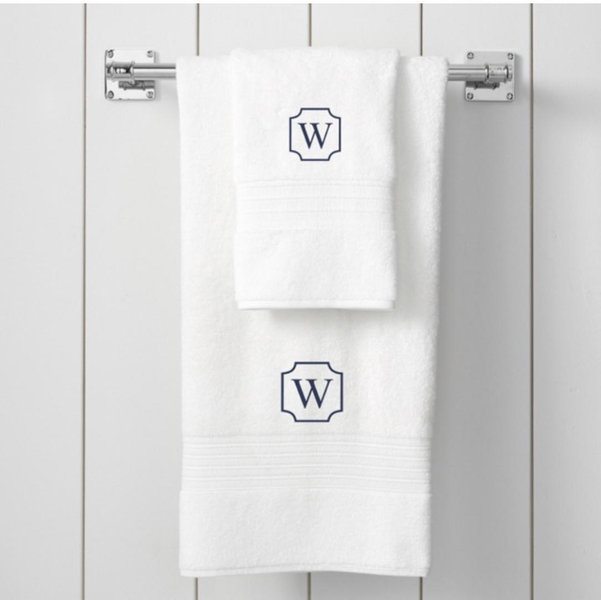 Hydrocotton Quick-Dry Bathsheet - White. (“W” in Style #152 in Ink Blue).