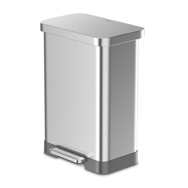 Qualiazero 20 Gal Stainless Steel Step on Kitchen Trash Can