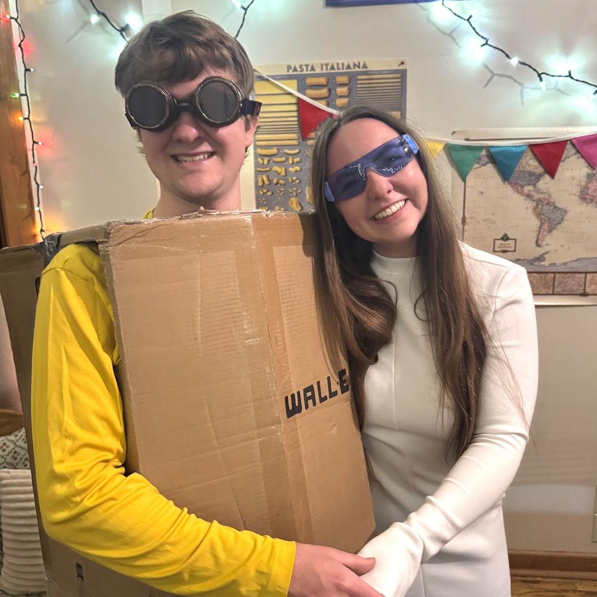 Halloween 2024 as WALL-E and EVE