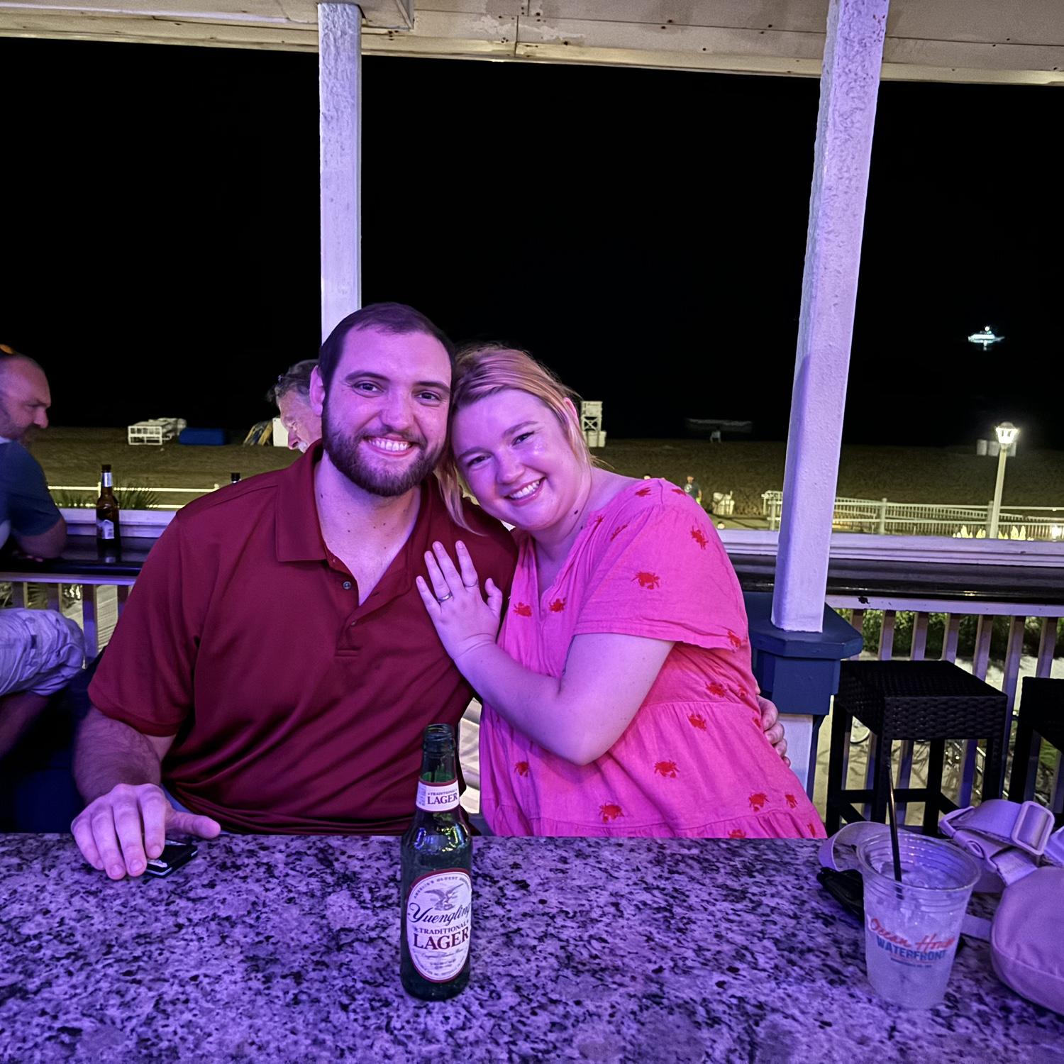 Our first trip together was to Virginia Beach, where we spent most of our time in the pool and by the campfire!