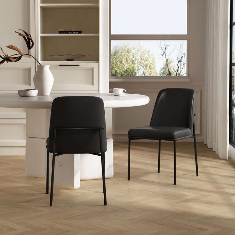 Manhattan Comfort, Loft Vegan Leather Side Chair, Set of 2 | Zola