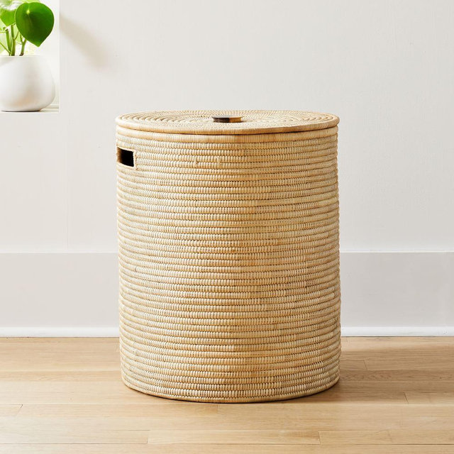 Wooden Handle Hamper Large