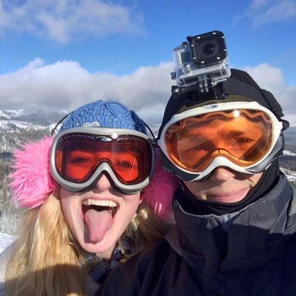 JB's first trip together! Skiing is clearly still better than snowboarding...
