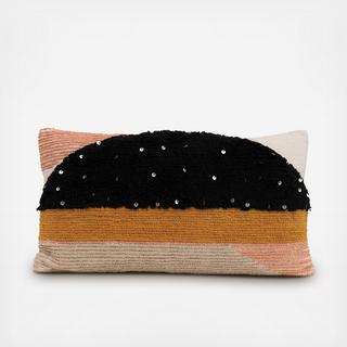 Textured Geometric Lumbar Pillow