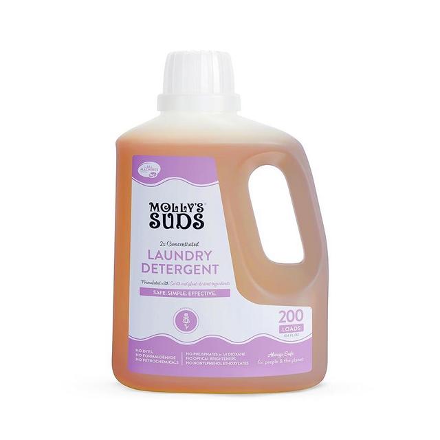 Molly's Suds Liquid Laundry Detergent | Natural Laundry Detergent Soap for Sensitive Skin, 2x Concentrated, High Efficiency (HE) (Lavender - 200 Loads)