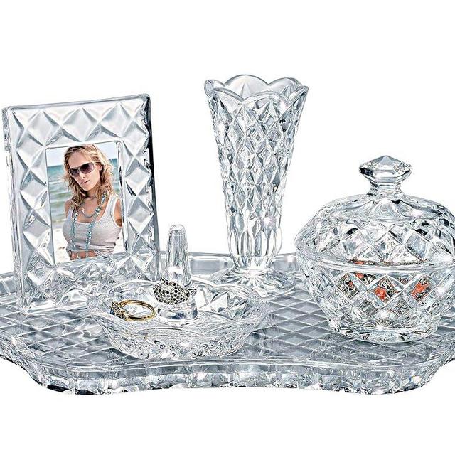 Godinger Shannon Crystal Vanity Set