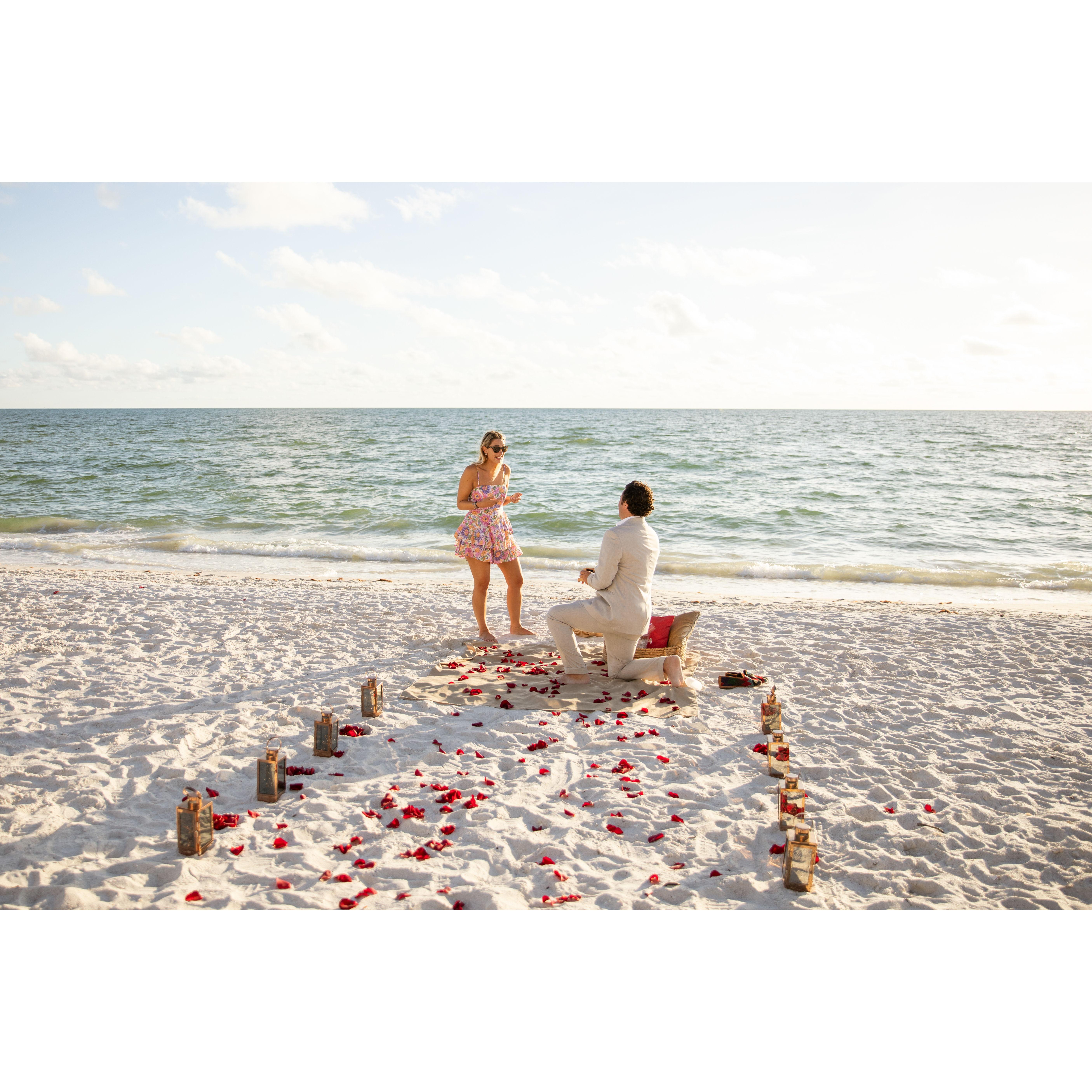 The proposal! 
Naples, FL