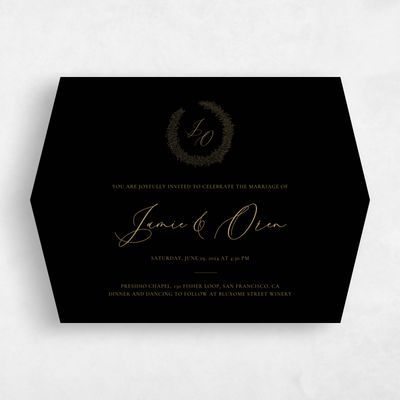 Black Diamond Wedding Invitation - Mathias Landscape