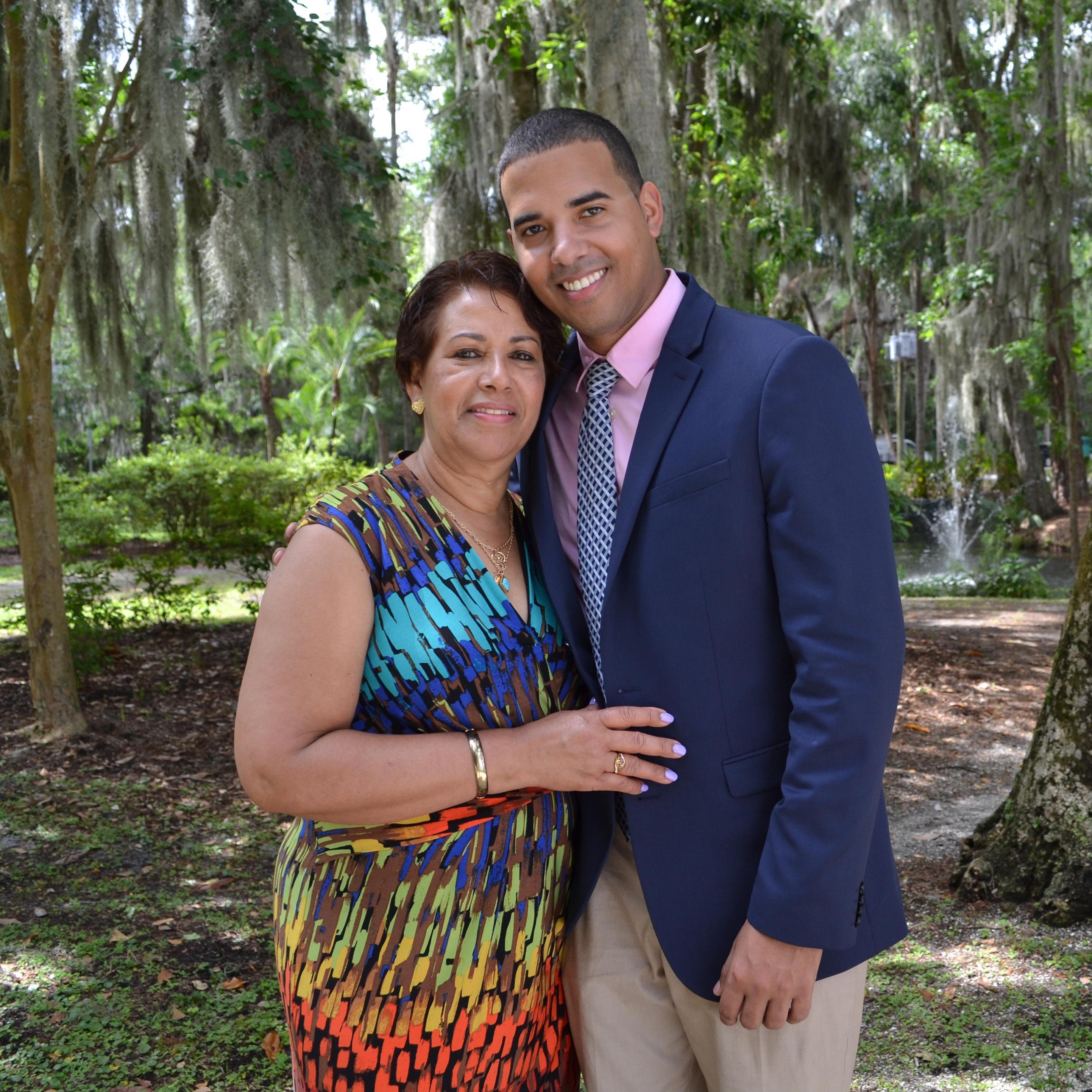 Cesar and his mother
