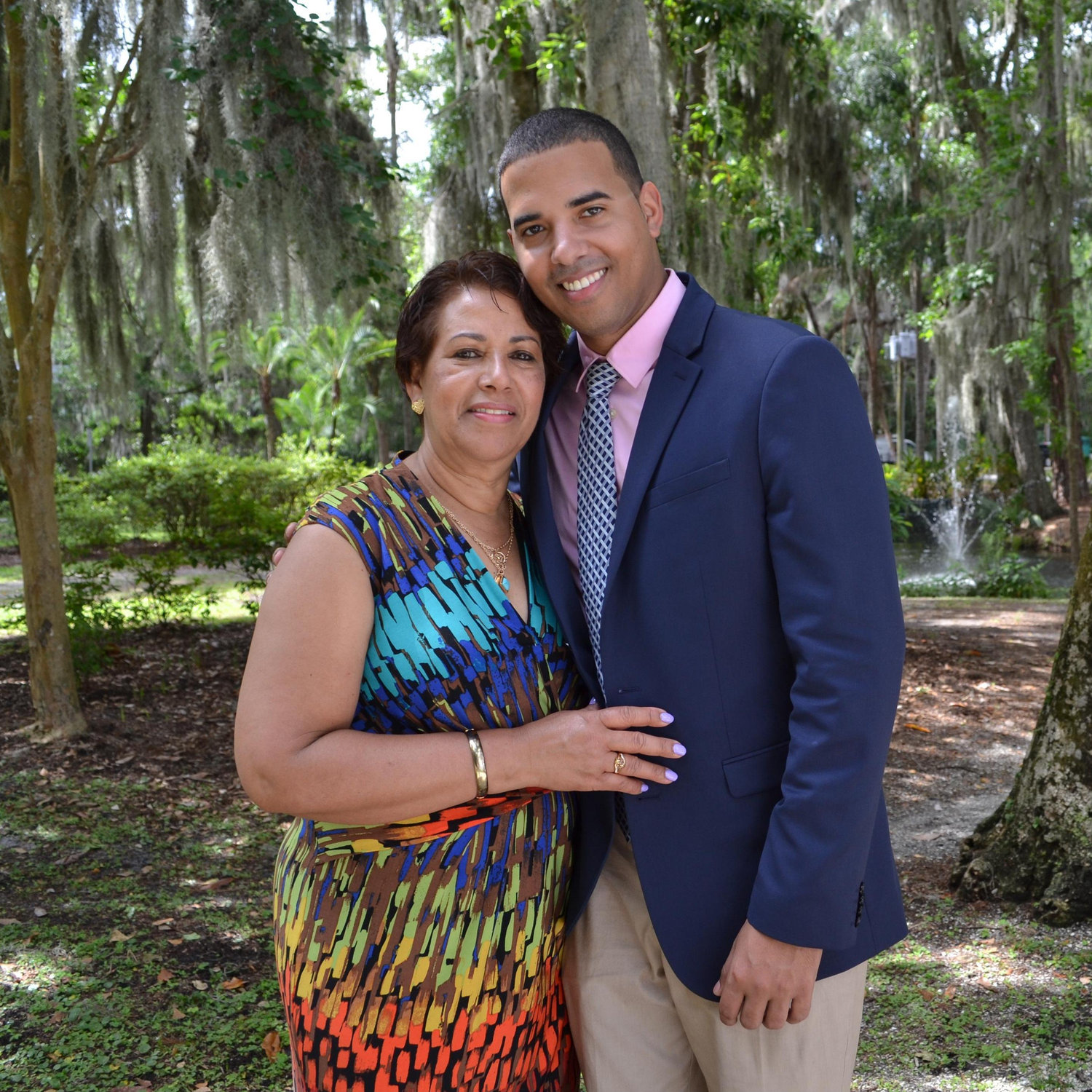 Cesar and his mother