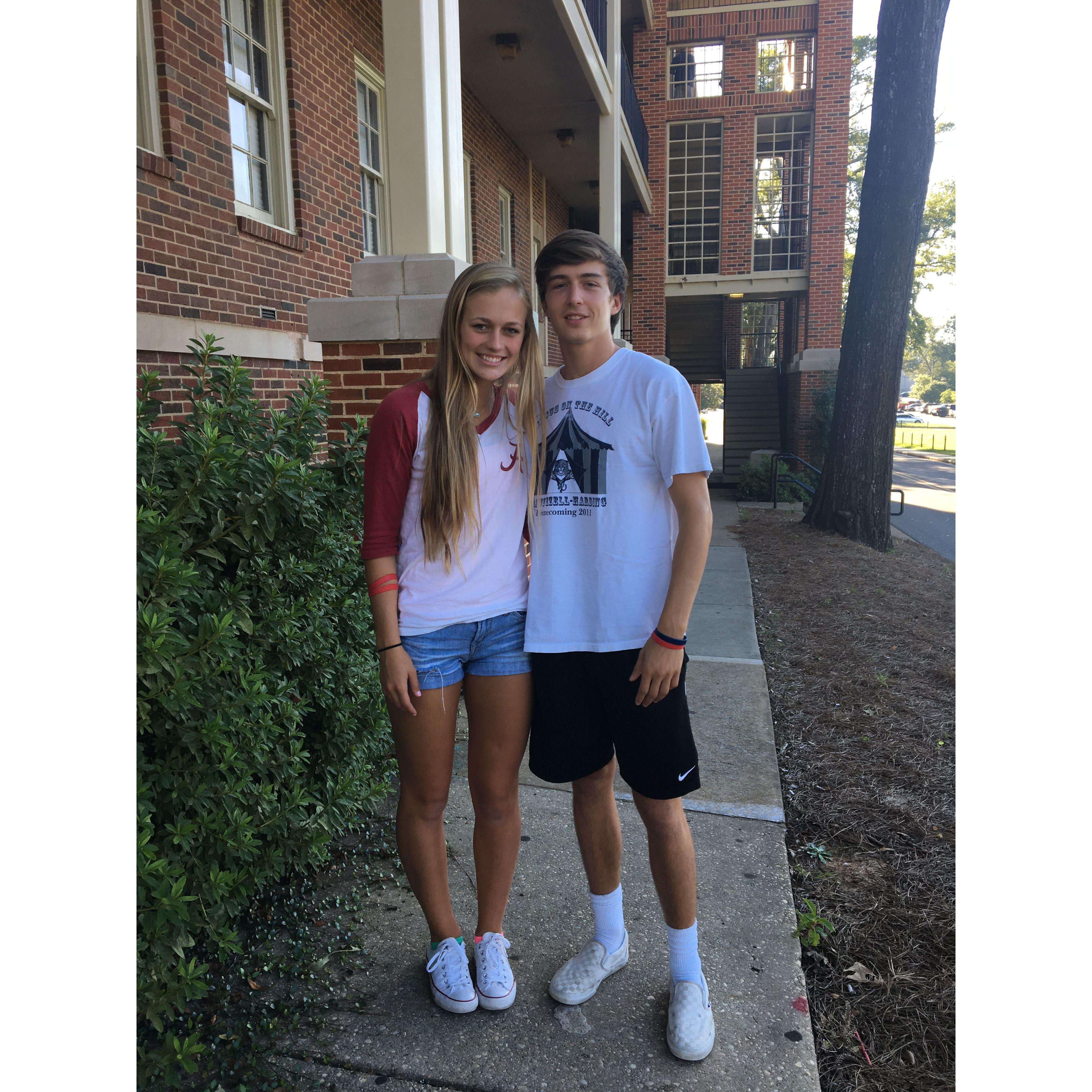 Freshman year of college visiting B at Alabama! - August 2017