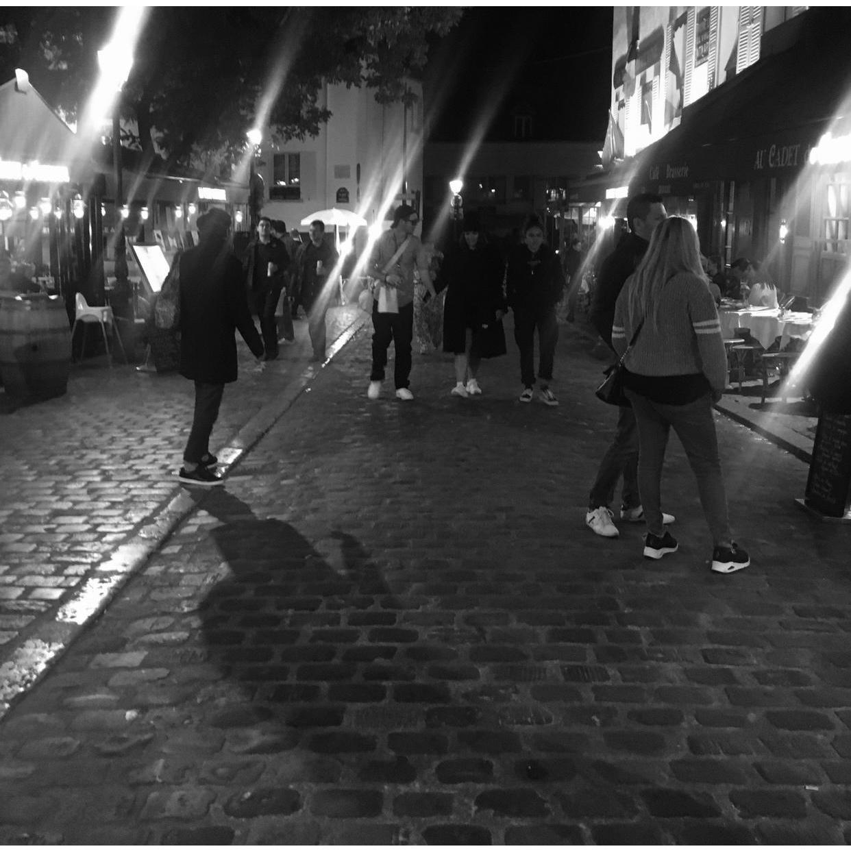Photo taken walking out of the restaurant we got engaged in