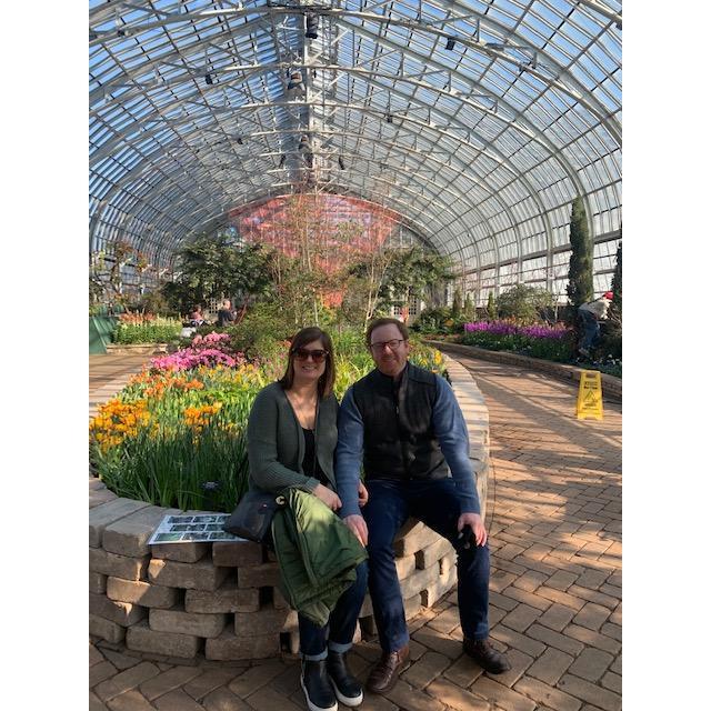 Brendan and Lindsey at the Conservatory in Chicago.