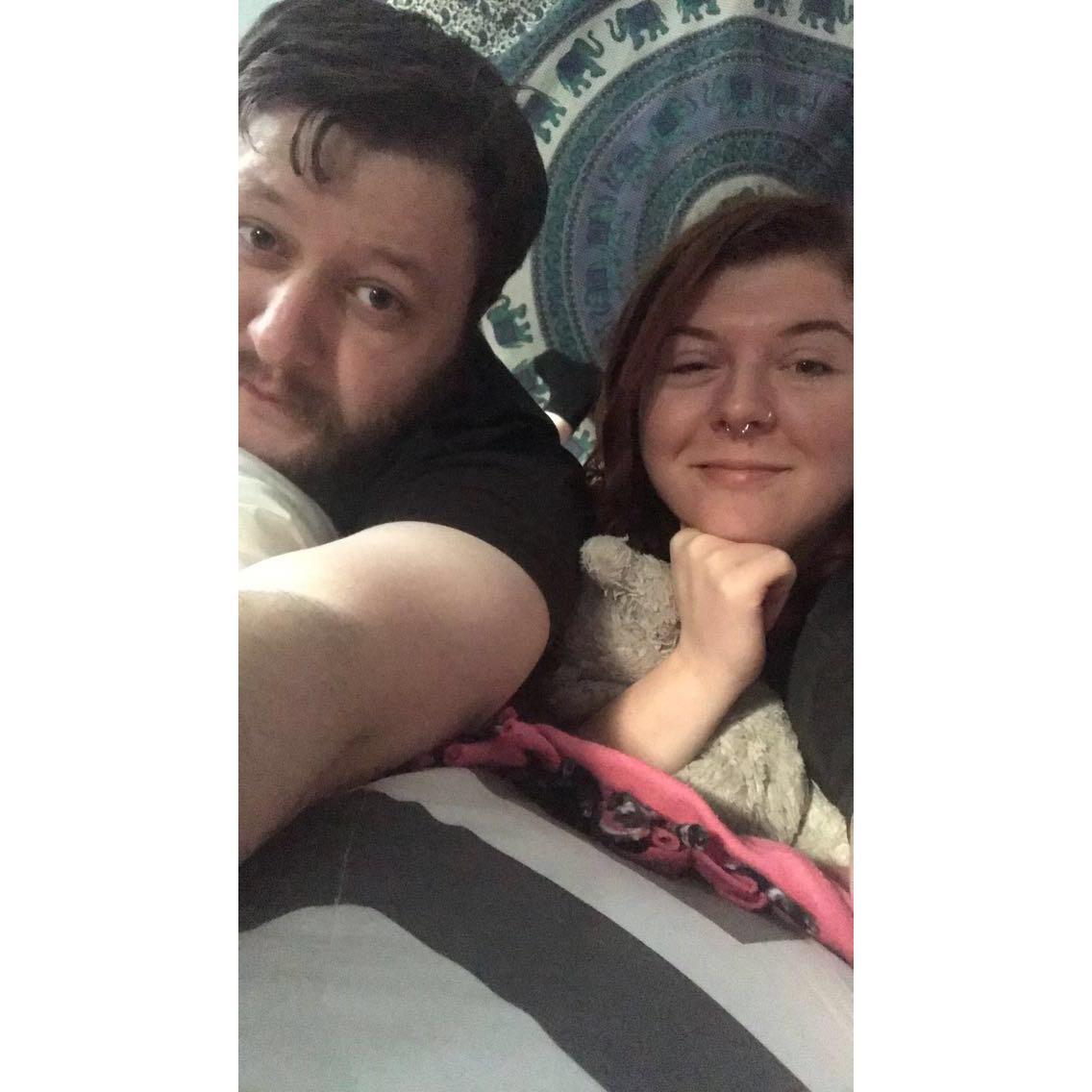 Adam and Kelsey's first day living together.