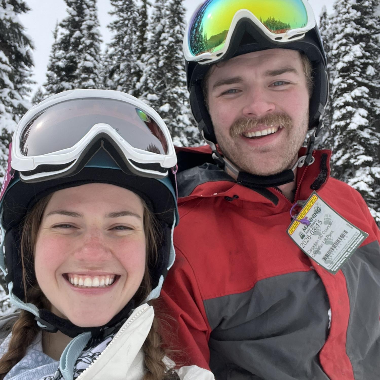 Jareds first time skiing