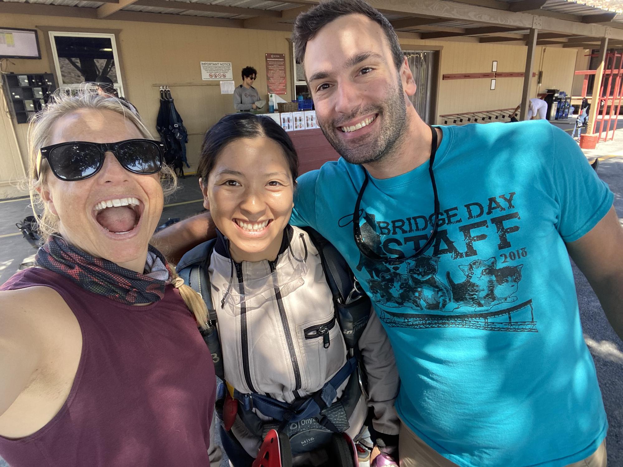 Theresa dragging everyone to the dropzone