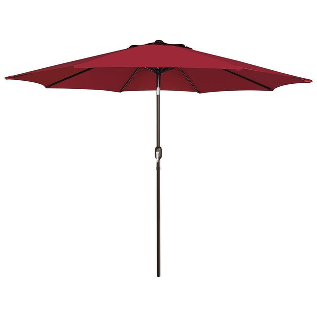 Blissun 9' Outdoor Patio Umbrella, Outdoor Table Umbrella, Yard Umbrella, Market Umbrella with 8 Sturdy Ribs, Push Button Tilt and Crank