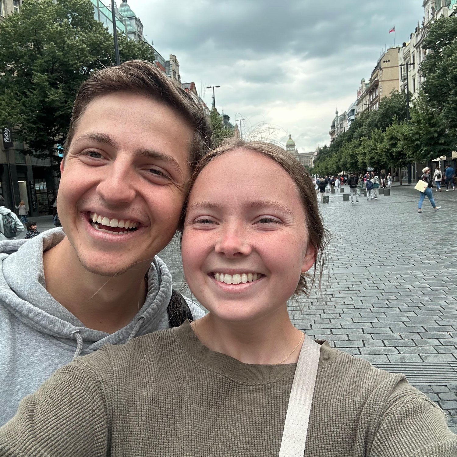 Our first day studying abroad in Prague