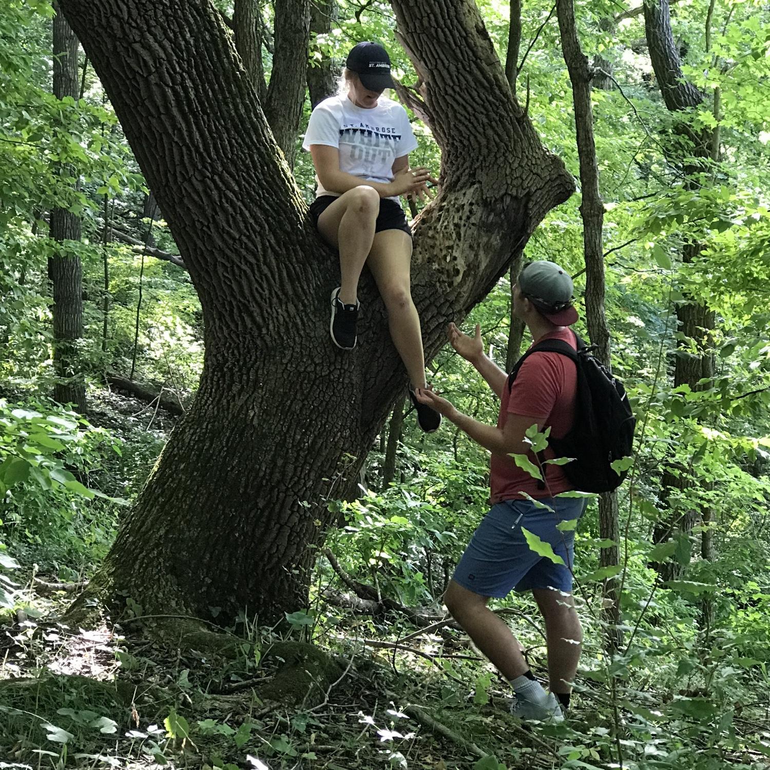 On our hike with friends!
