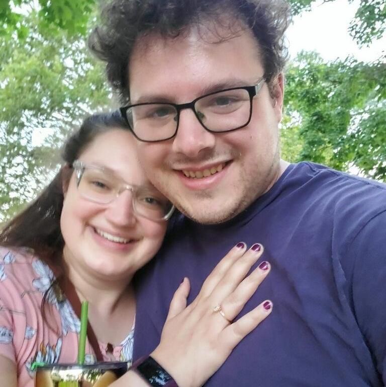 Freshly engaged in Bronson Park, Kalamazoo on 9/8/2022