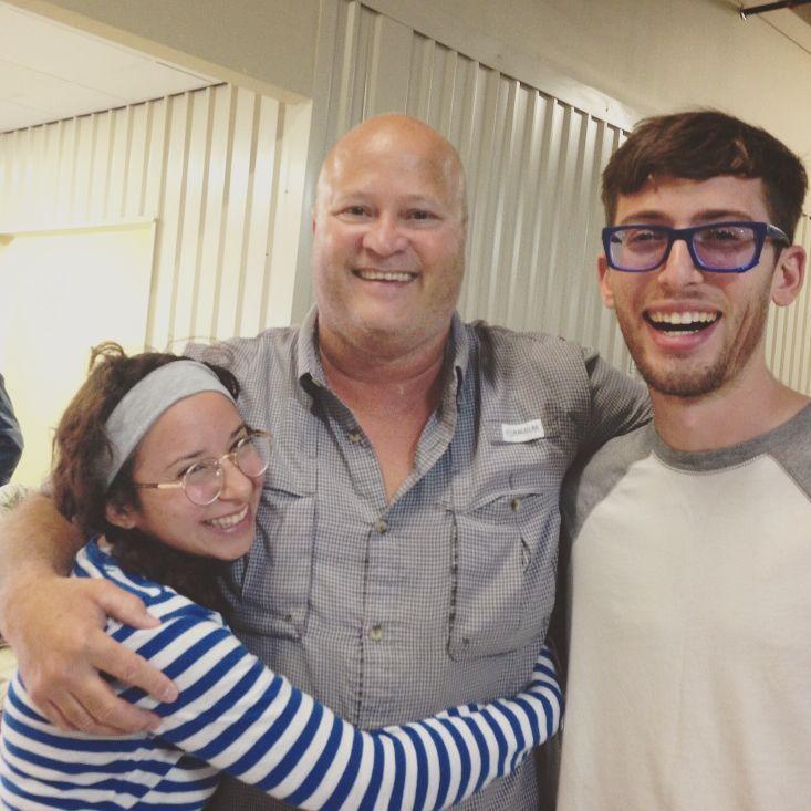 7 years ago we were trapped in a hurricane shelter in Texas. The man in the middle offered to marry us right then and there because if we could survive that we could survive anything.