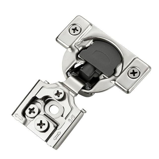 30 Pack 15 Pairs 5/8 Inch Overlay Soft Close Hinges for Kitchen Cabinet - Satin Nickel Hidden Stainless Steel Concealed Self Closing