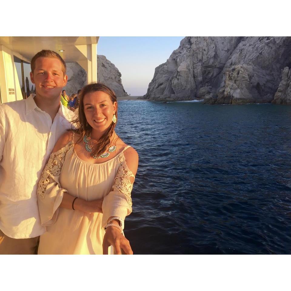 The summer aftr our freshman year we went to Cabo San Lucas. Our first out of country vacation together