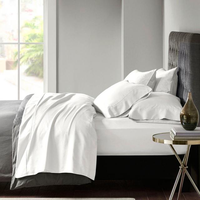 Madison Park 800 Thread Count Cotton Blend Split King Sheet Set in White (Set of 7)