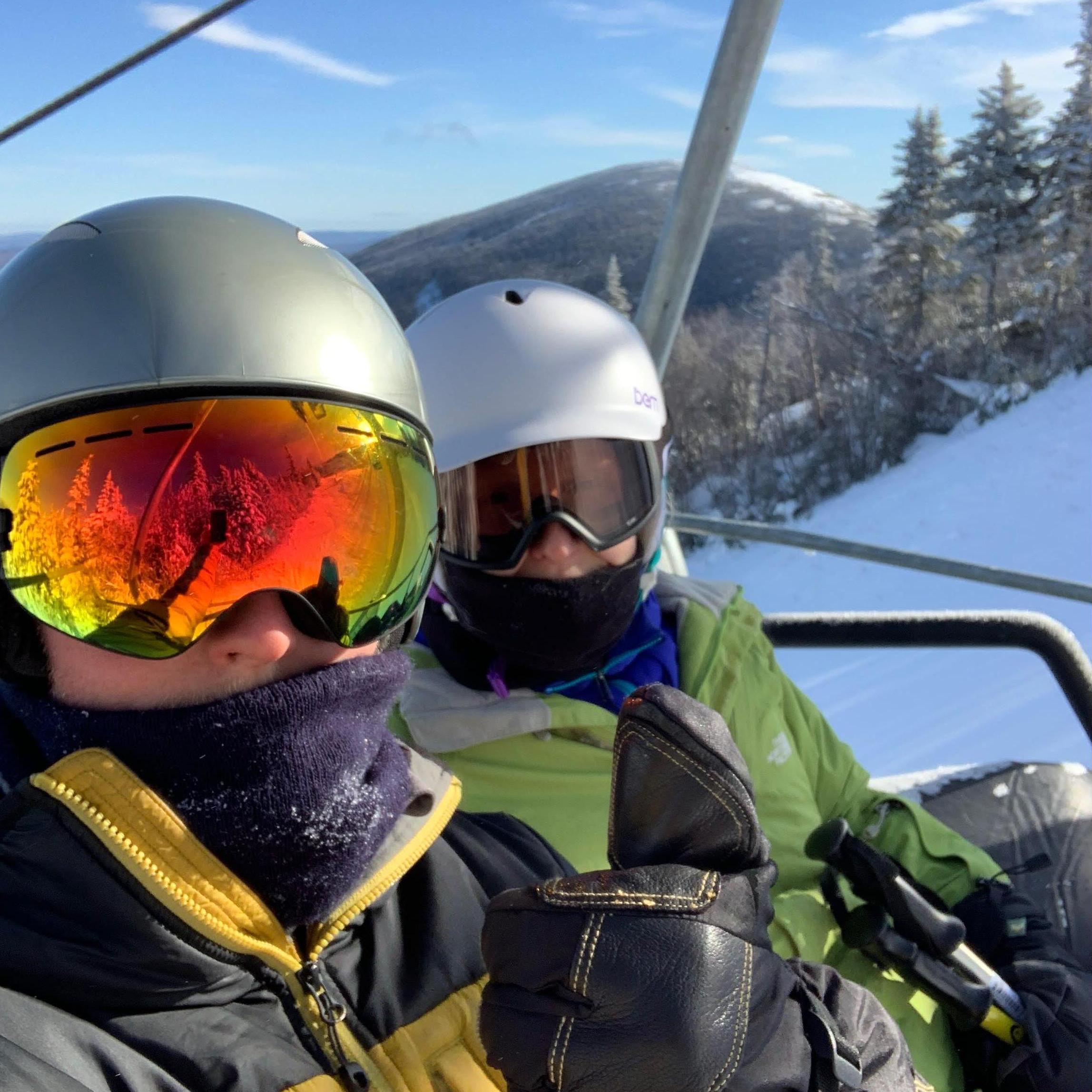 First downhill ski trip since Kyrgyzstan in 2014! Carrabassett Valley ME, 2021