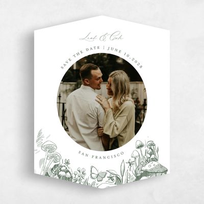 Green Diamond Wedding Save the Date - Kalinda Photo
