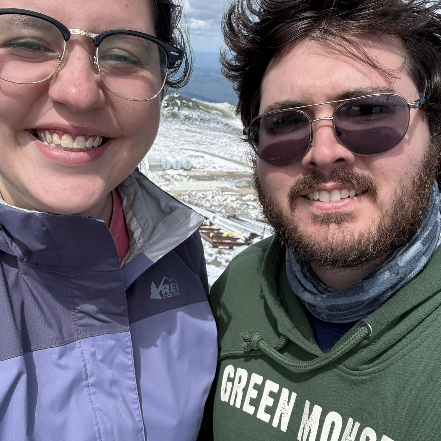 On top of a mountain