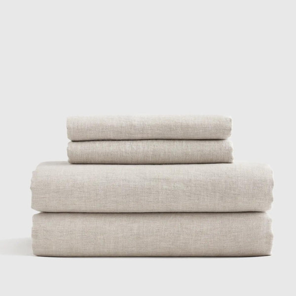 European Linen Fitted Sheet Set - Queen