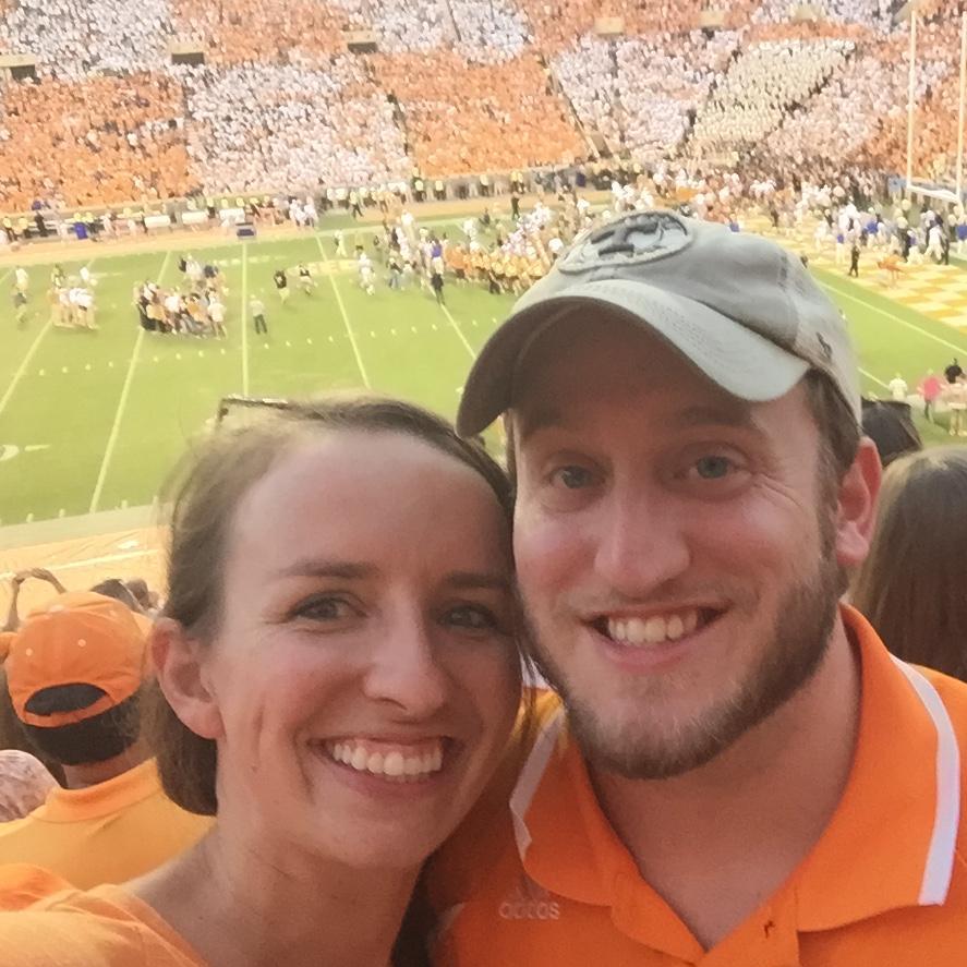 Our first Tennessee Vols game and they won!!