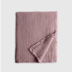 Organic Airy Gauze Throw in Fig