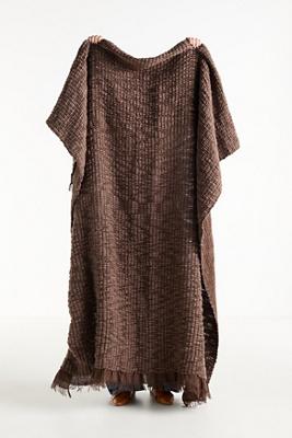 Gauze Fringe Woven Throw Blanket