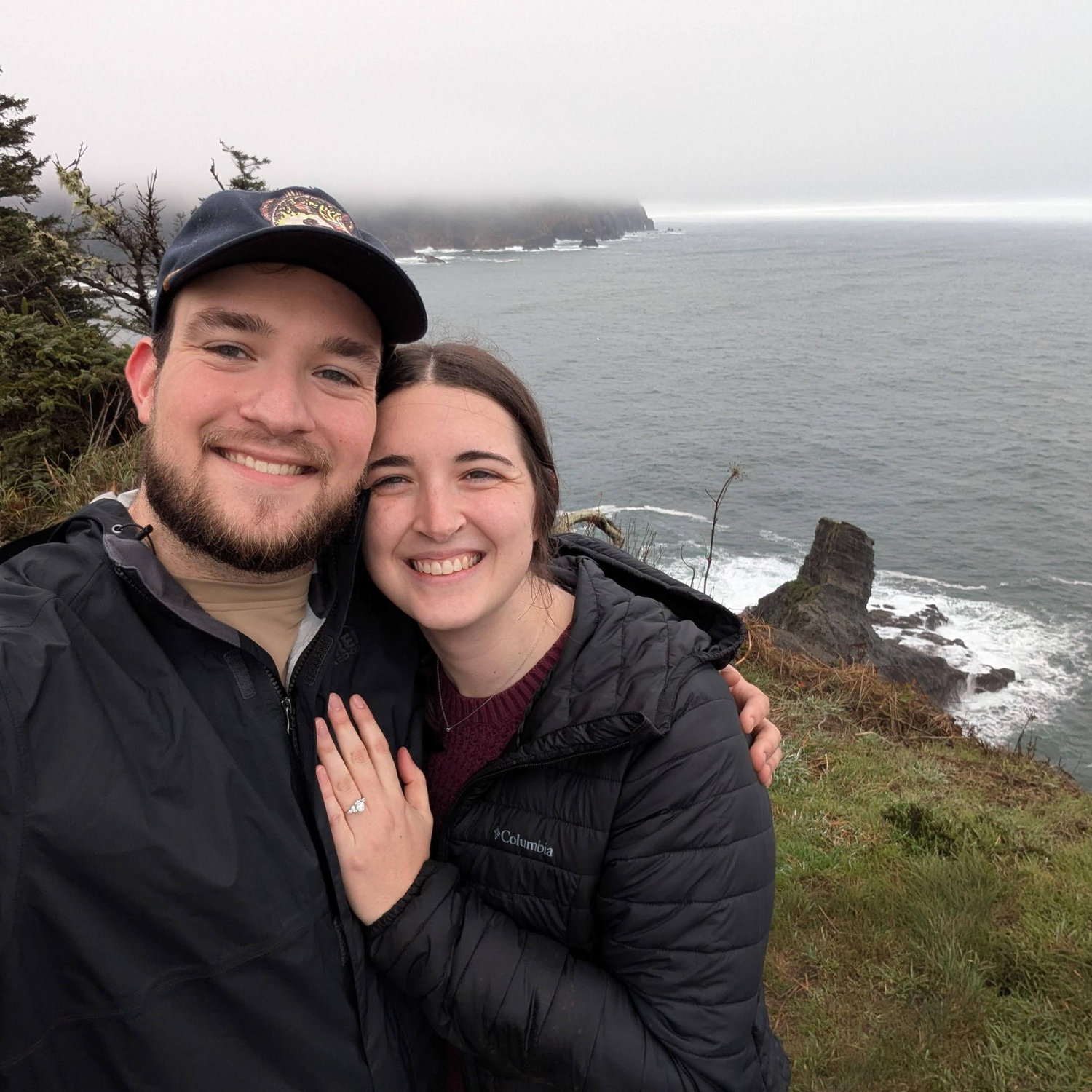 Travis proposed at Cape Falcon on the Oregon Coast
