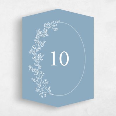 Blue Diamond Wedding Table Number - Kalispell