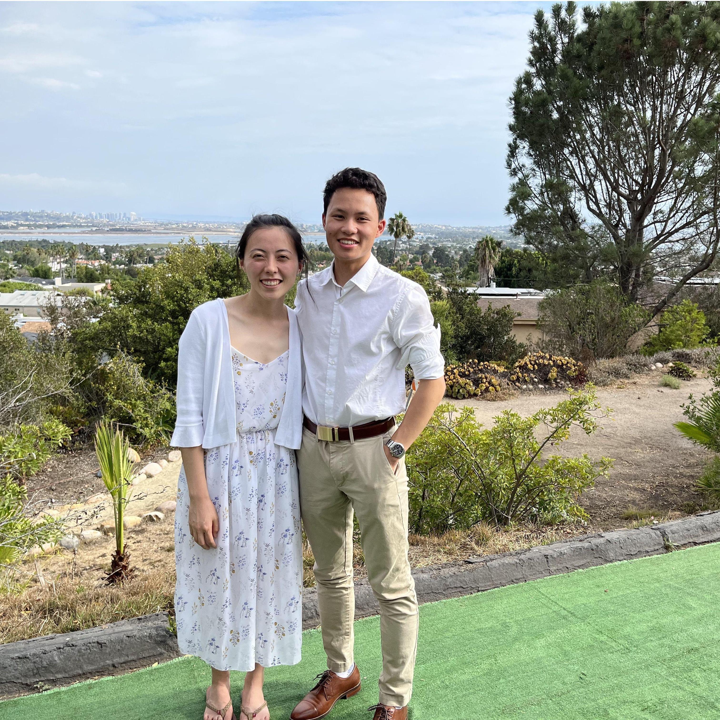At a friend's wedding in sunny San Diego!
