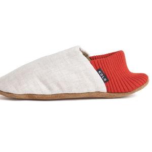 Damson Linen House Shoes