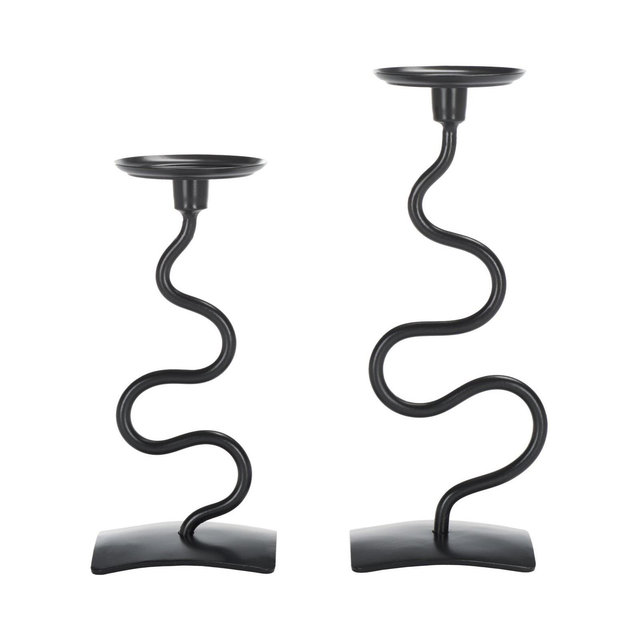 Nisi Candlestick Set Of 2 - RDC2502 - Black - Safavieh